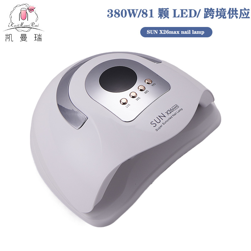 380W luz de manicura de alta potencia lámpara de fototerapia de mano luz roja inteligente manicura máquina de secado rápido pegamento de manicura lámpara de horneado transfronteriza