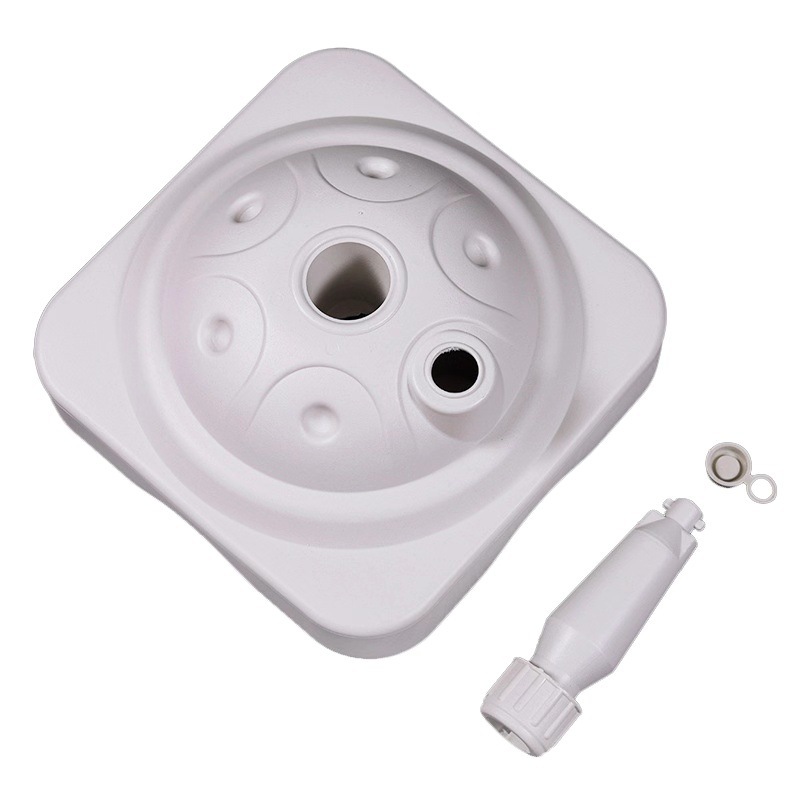 Base cuadrada con cañón