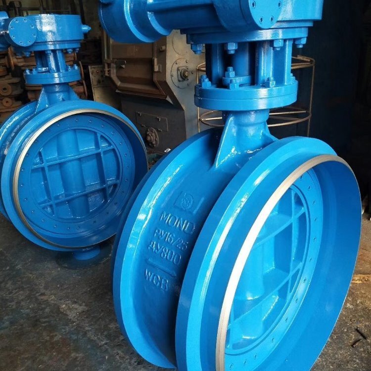 D363H-16C DN600 大口径蜗轮对焊式硬密封蝶阀硬密封蝶阀