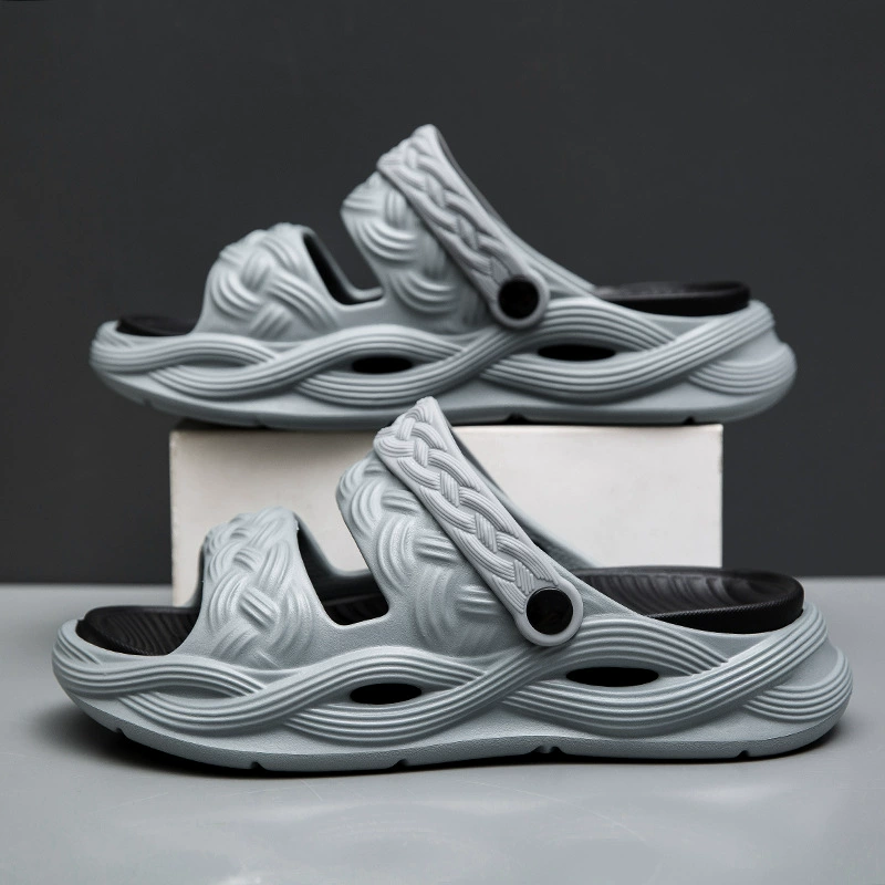 Мужские тапочки лето 2025, уличная обувь, нескользящие, универсальные, для вождения, модные, спортивные, больших размеров, пляжные сандалии