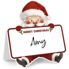 跨境定制圣诞节主题摆桌卡节日派对贺卡自助晚餐帐篷可折叠姓名卡