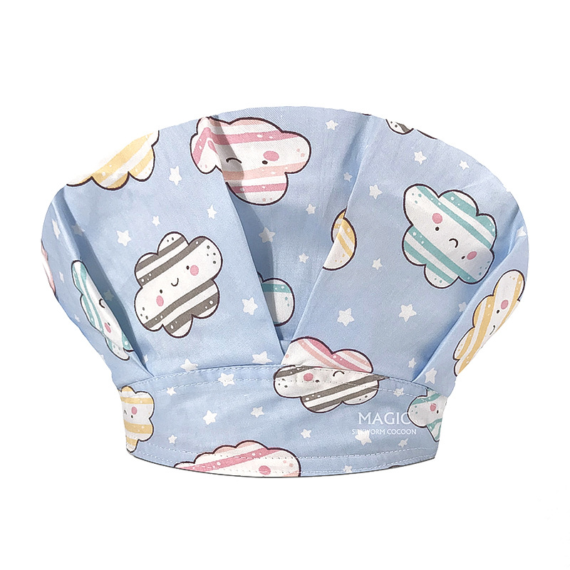 Tapa de operación directa de fábrica impresión femenina pequeño animal lindo sombrero de enfermera algodón salón de belleza odontología oral sombrero