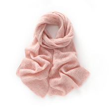 厂家批发100%纯羊绒围巾秋冬季山羊绒披肩针织全羊绒围脖男女通用