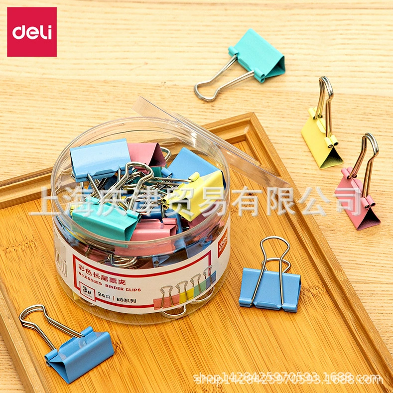 (40 шт/туба) Deli 8555ES цветной длинный хвост держатель билета картридж (смешанный) 19 мм