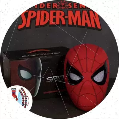 Source Factory Headgear Mask Eyes Funny Spider-Man Helmet Adult Children Gift 6 Wearable Blink (Car helmet)