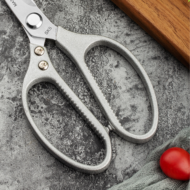 Japanese-style SK5 aluminum-handled scissors, powerful chicken bone scissors, aluminum alloy kitchen scissors, multi-functional scissors, hairdressing scissors