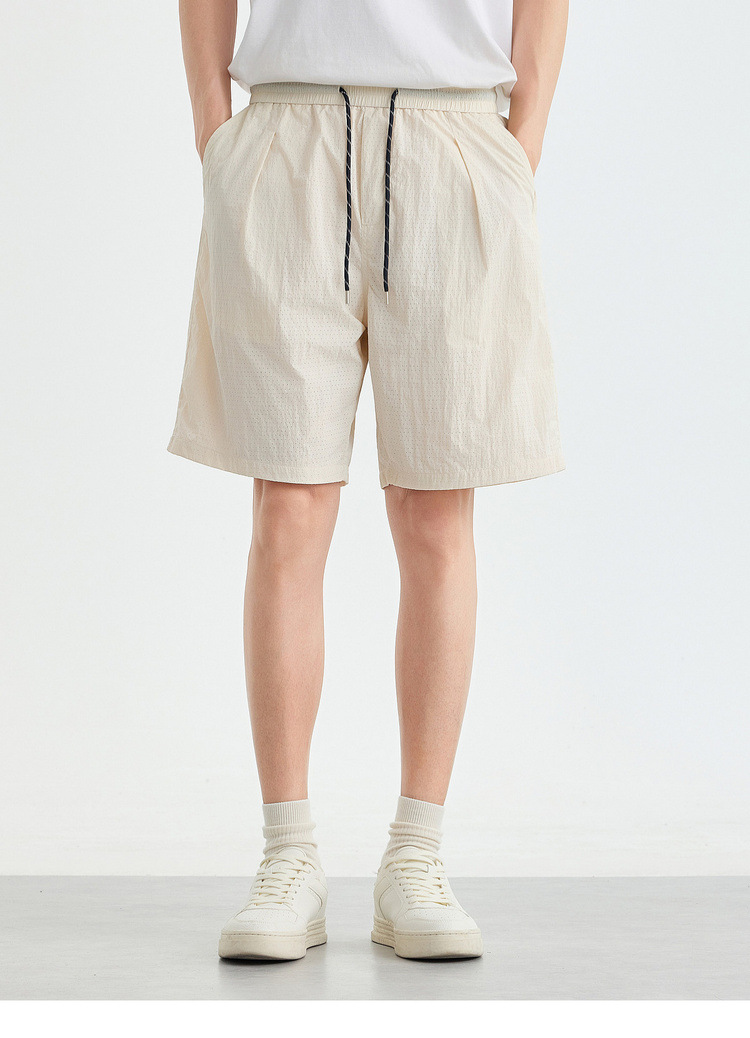 Quần short thể thao nam vải lưới thoáng khí, khô nhanh, dáng 5 phân — Xanh navy chi tiết 12
