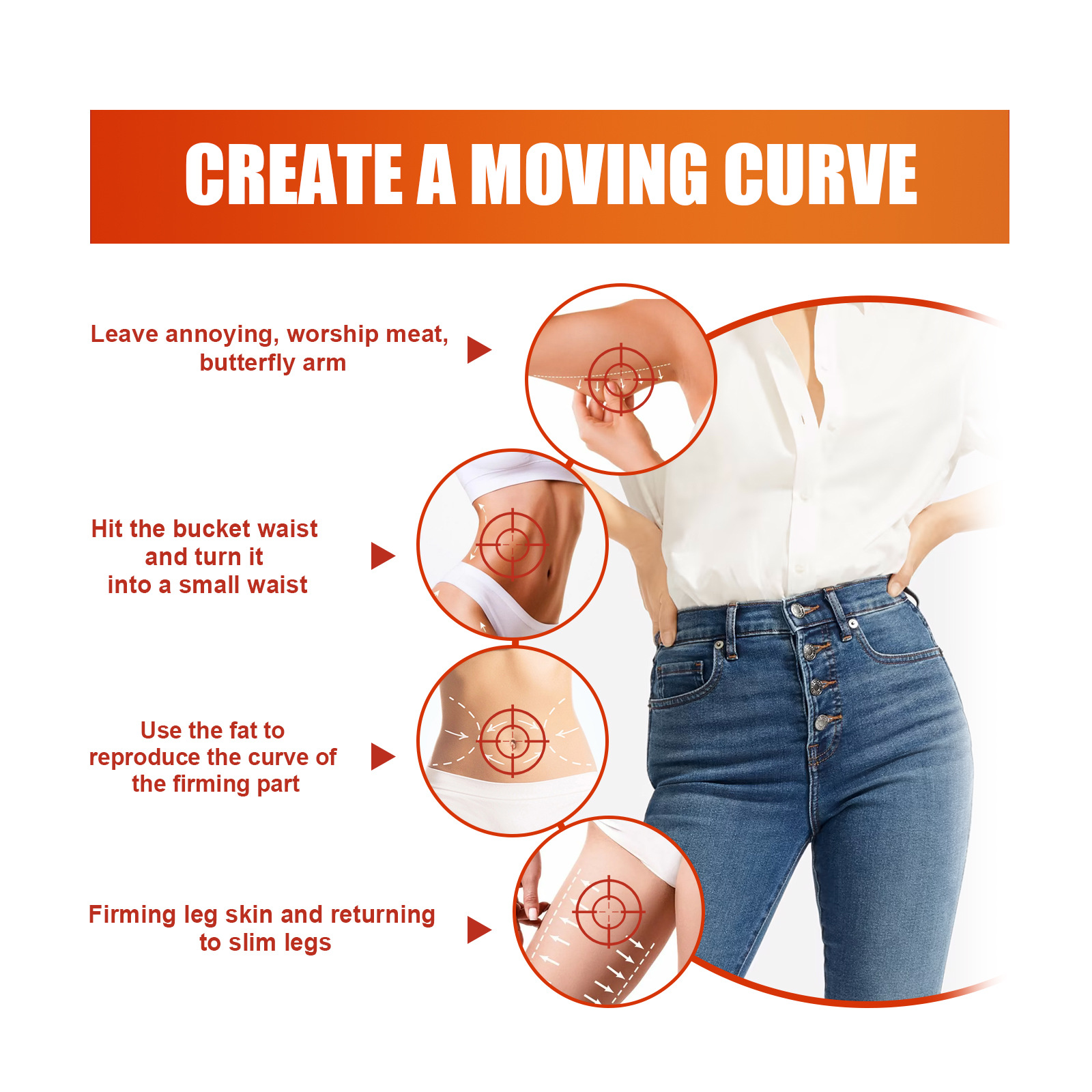 Toont curve, zweten, afslanken, hydraterende, verstevigende huid, lichaamsvormende gel_voghion.com