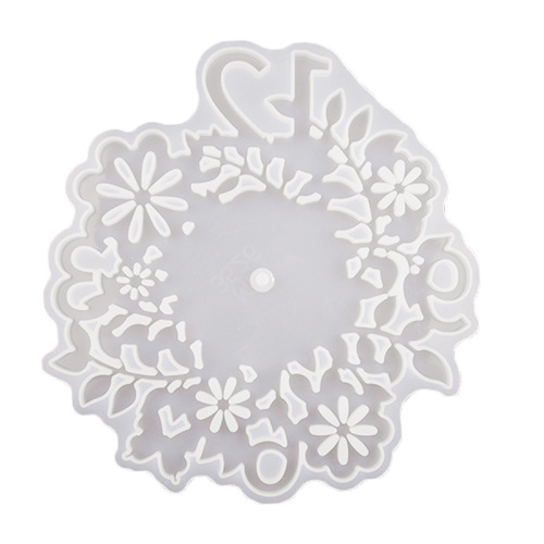 Floral DIY glue mold clock mold homemade material large and small flower clock mirror silicone mold