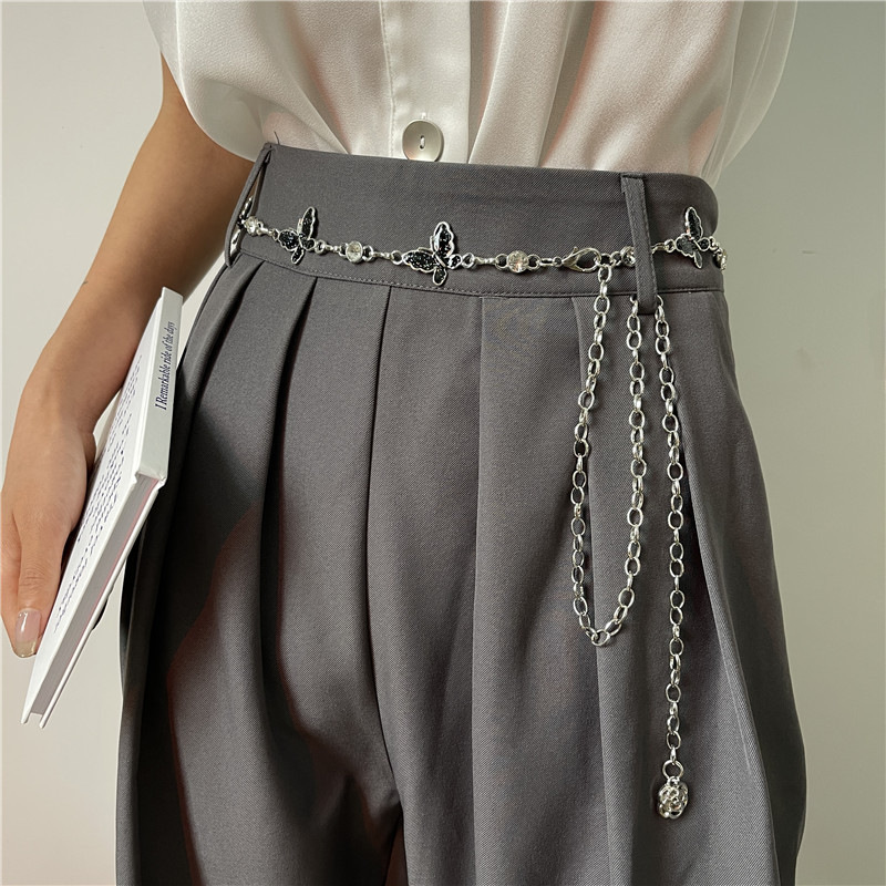 Vlinder taille ketting blouse decoratieve jurk hoogwaardige accessoires all-match strakke taille metalen taille broek ketting trendy ketting_voghion.com