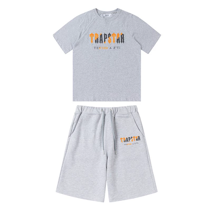 Лет towel with letters, футболка с коротким рукавом, шорты, брендовый набор для любимого, градиент, с вышивкой
