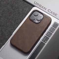 クレイジーホースレザー iPhone17用ケース magsafe対応 Apple 16ProMax レトロ保護ケース