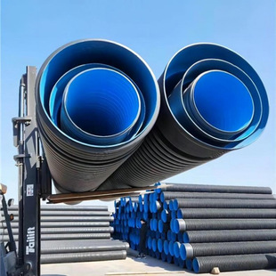 Hdpe Double Wall Corrugated Pipe Dn300/20 0 Polyethylene Large Diameter Drainage Plastic Rural Sewage Renovation Pipe