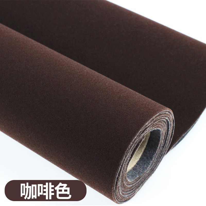 加厚背胶自粘绒布黑色加密不干胶植绒布料带胶柜台绒布黑绒布展示|undefined