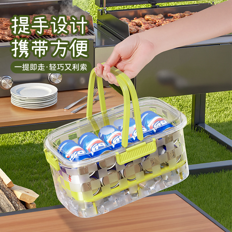 ポータブルフルーツ弁当箱大容量アウトドアキャンプ春のお出かけアイスバッグ付き食品フルーツドリンク収納クリッパー|undefined