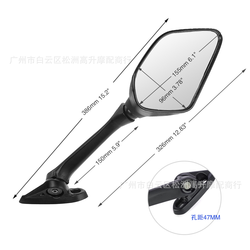 Applicable to Yamaha YZF R3 R25 R15 rearview mirror NMAX155 /Xmax modified reflector 17-18
