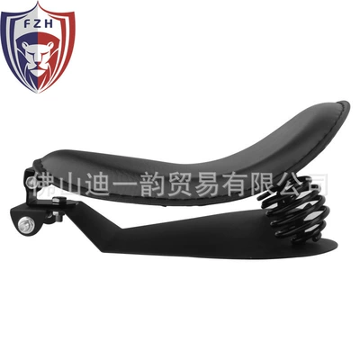 Motorcycle Harley Cruise Prince, Motosiklet ləvazimatları və aksesuarları - black-black-line-seat-cushion-short-round-black-spring-small-bracket-base-plate