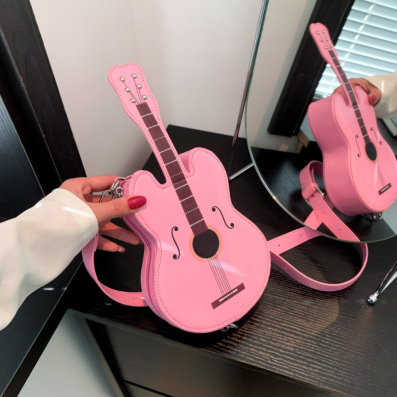 个性小提琴包包2025新款森系软妹时尚拼色小红书同款单肩斜挎包pu