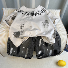 儿童套装男童夏装2025新款酷帅宝宝韩版短袖两件套小男孩夏季衣服