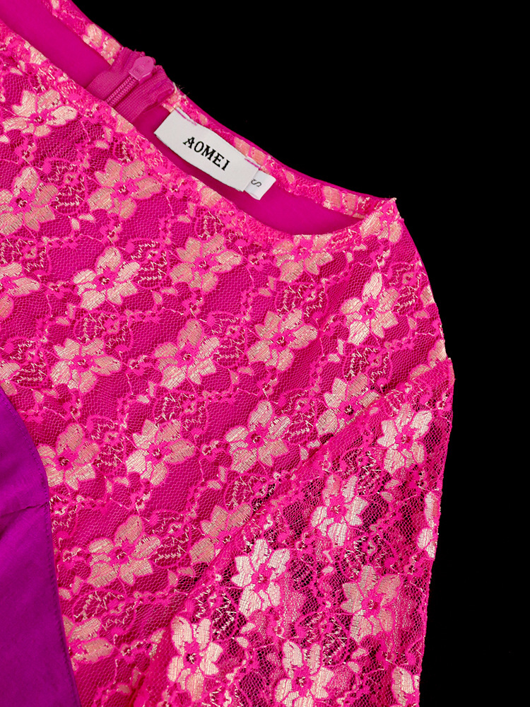 Plus size avondjurk voor dames met mesh detail voor feestjes_voghion.com