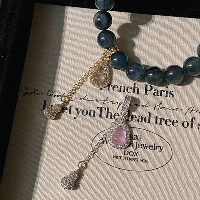 14K Gold-Plated Color-Preserving Crystal Accessories Inlaid with Zirconium Gourd Chain Spacer Beads Handmade DIY Bracelet Necklace Jewelry