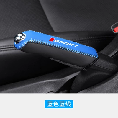 Sürətlər qutusu və əl tormozu başlıqları Cover Sport Anti-Slip Cover Car - black-blue-sport