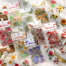 8 Designs 6Pcs Weekend Flowers Deco Stickers Scrapbooking St