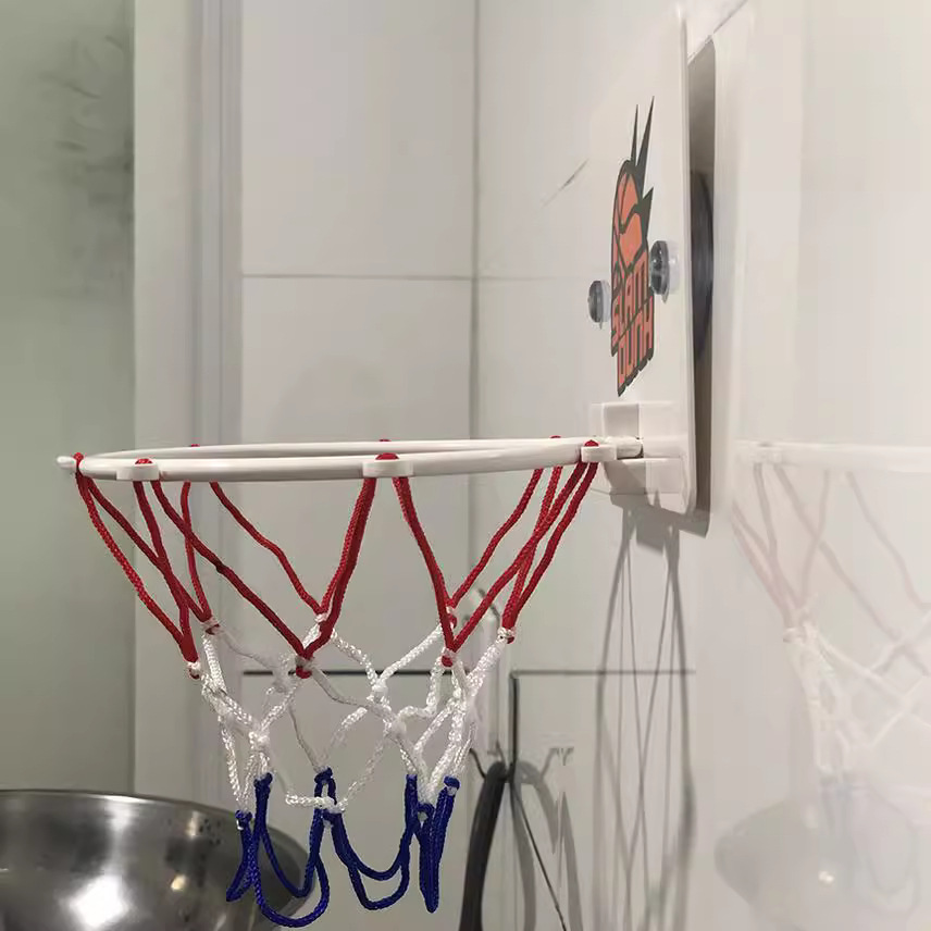 Transfronterizo con bomba pvc baloncesto inflable patrón imprimible tiro móvil colgante mini ventosa tabla de baloncesto