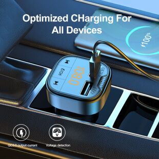 2022 новый внешний торговый автомобильный MP3-плеер FM Bluetooth-передатчик, принимающий U-диск QC3.0 автомобильное зарядное устройство