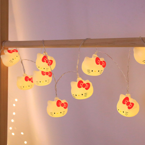 LED装饰灯串儿童房间布置彩灯儿童节挂灯串灯hello Kitty造型灯串