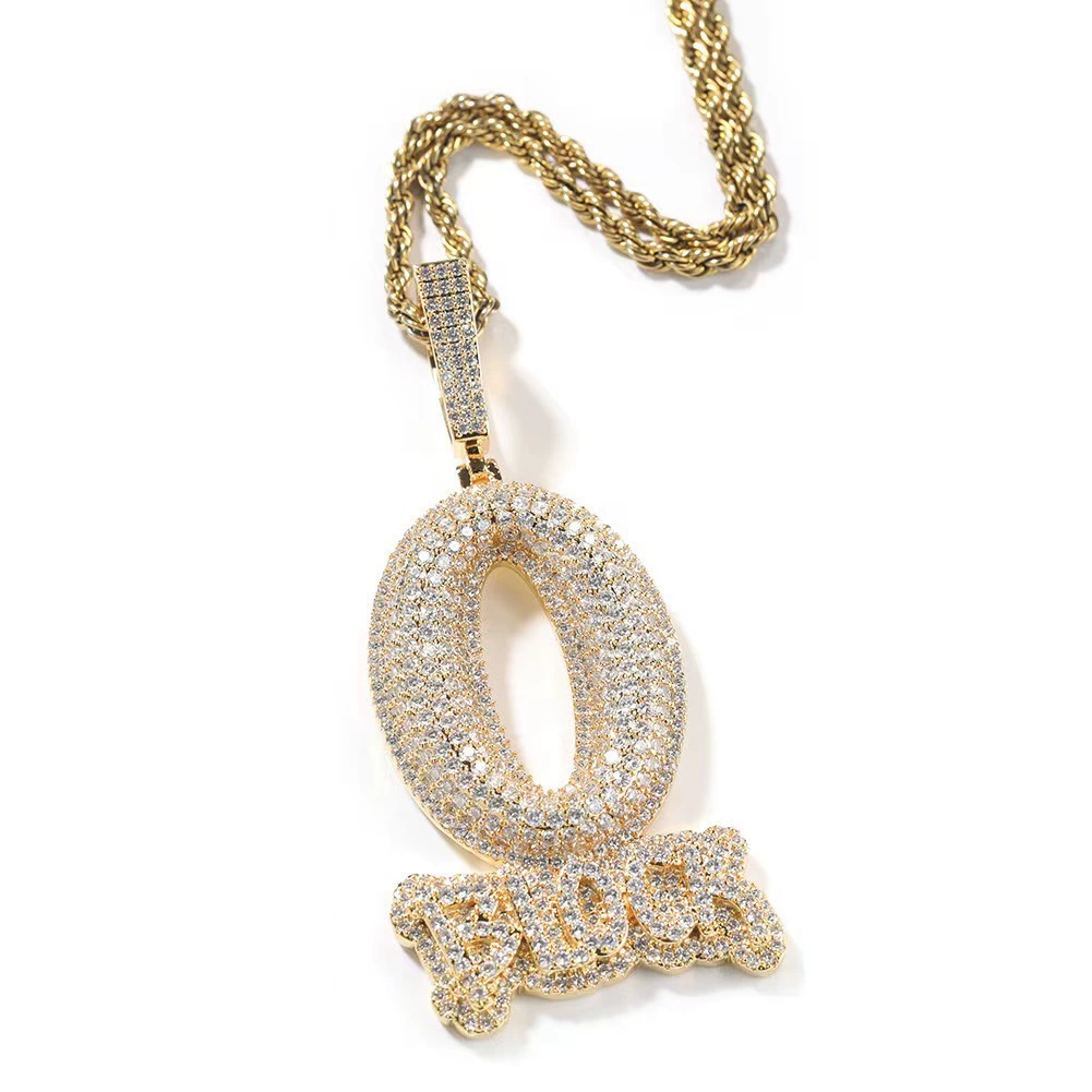 Trend pendant hip-hop стиль с цирконами и надписью, мужское модное ожерелье, аксессуар, инкрустирован Diamonds, простой и элегантный дизайн