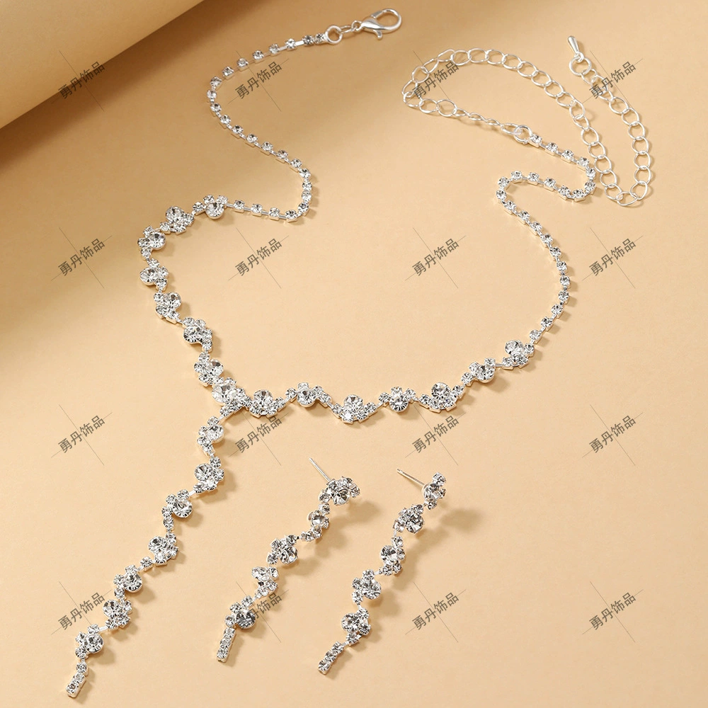 Accessory, jewelry, fashionable elegant set, long necklace with tassels, chain, wholesale