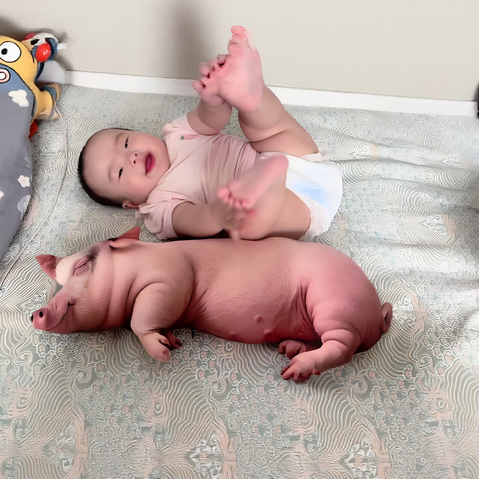 Gerçekçi Küçük Emişi Domuz Peluş Oyuncak Bebek Yaratıcı Domuz Eti Kucaklama Yastığı Çocuk Oyuncağı Şaka Doğum Günü Hediyesi