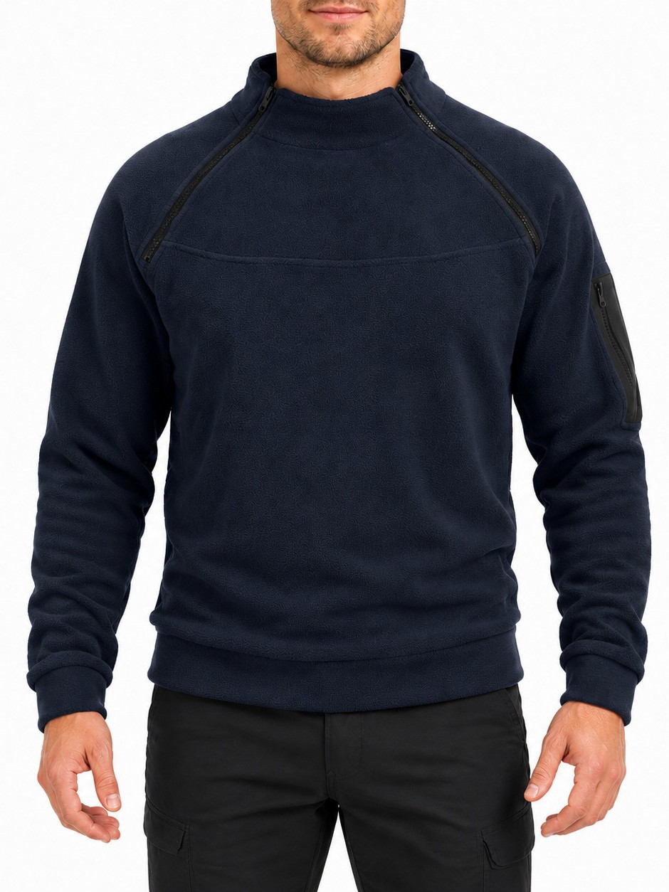 Cross - Border European Yard Autumn and winter half zip Guard skin Long Sleeve funda Head shake Plum Blazer Men European and American Sports and Leisure