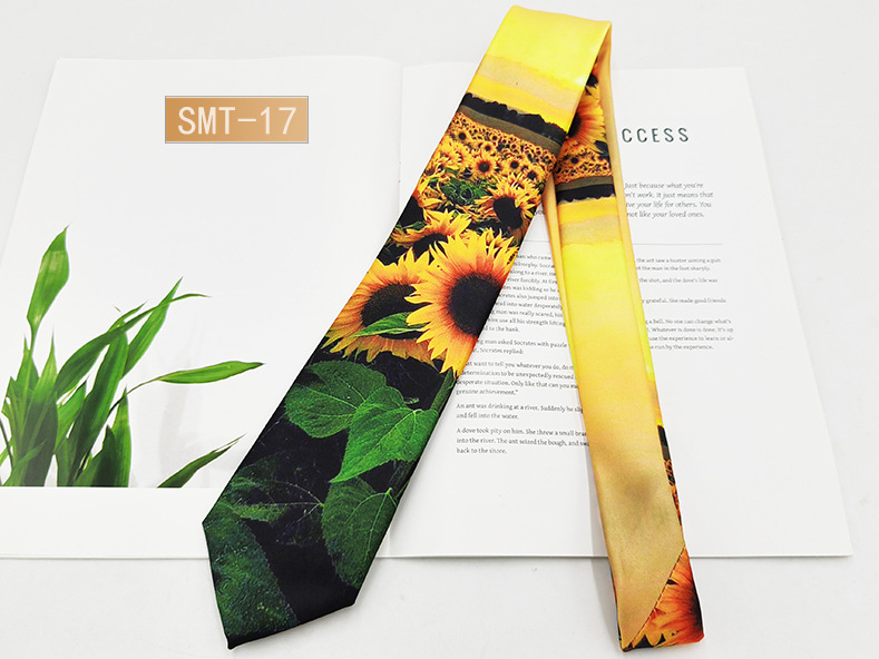 Fabricante spot impresión digital corbata de hombre estilo de Hong Kong moda retro casual animal divertido hecho a mano estilo 8cm