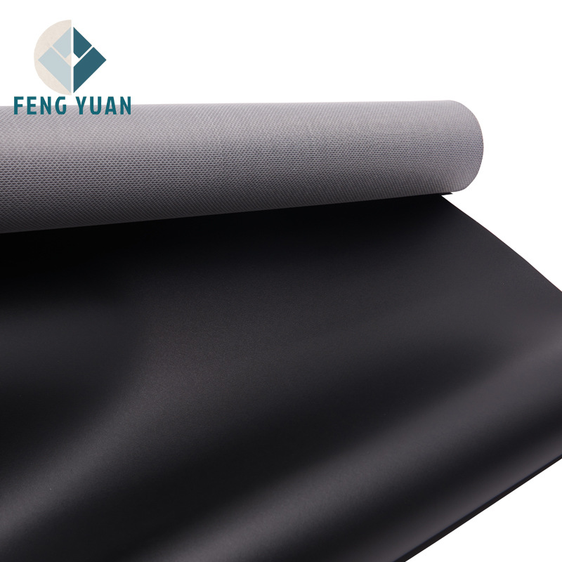 PVC黑色鱼鳞布底杂胶加密高弹纯胶 箱包鞋底礼盒亮面托底人造革