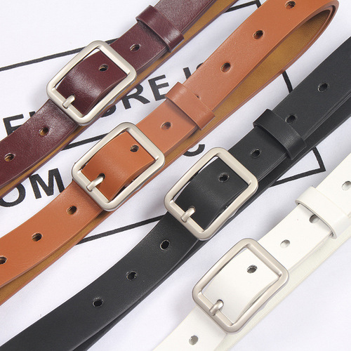 Belt women's simple jeans belt new Korean Korean version ins style fashion black Korea Dongdaemun