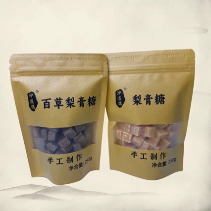 Shayi Manbaicao Pear Paste Candy Осенняя грушевая паста для горла Пастилки с мятным вкусом в пакетиках для комнатной температуры.