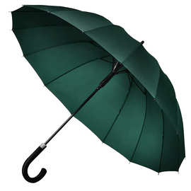 批发16骨雨伞自动长柄伞弯柄直杆商务活动广告礼品伞印LOGO