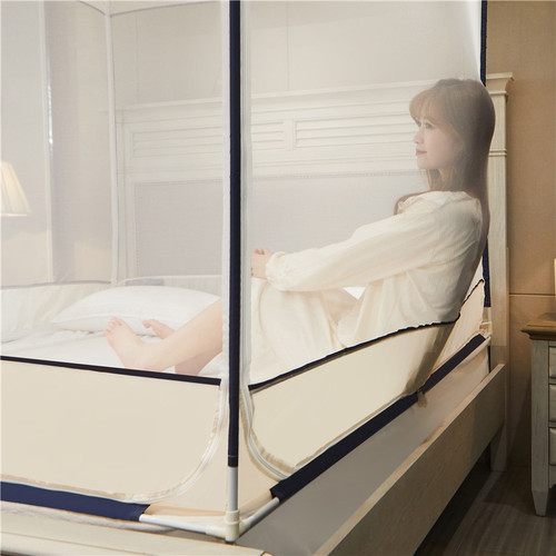  Summer Bed Net for Home Use, Child Anti-Fall, Fully Enclosed Zipper Seat Bed 1.5m 1.8m Cartoon Anti-Baby Falling