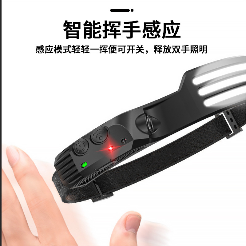 Inducción COB luz de doble fuente de luz luz luz alta luz al aire libre luces de pesca de noche luces de carrera luces de trabajo LED luz roja amarilla