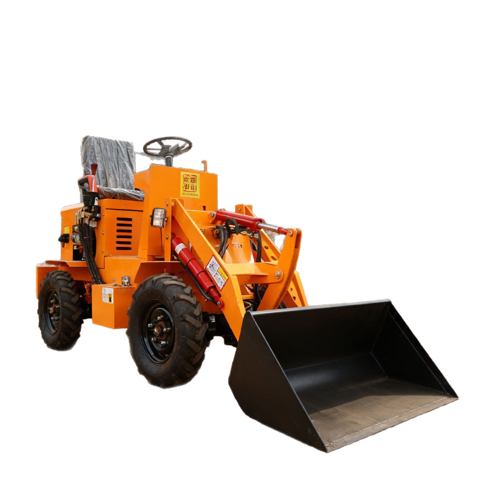 Diesel de cuatro tracciones pequeña elevadora cargador granja excavadora limpieza de estiércol sitio de construcción agrícola pequeña elevadora eléctrica