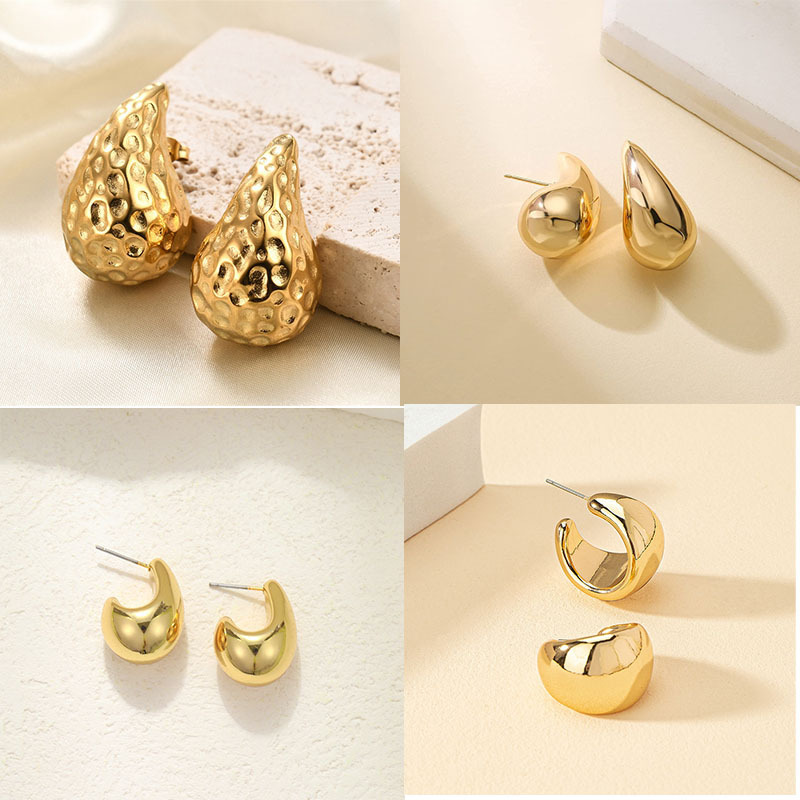 Europe and the United States cross-border explosions drop electroplated earrings CCB melon seed earrings acrylic earrings geometric earrings wholesale