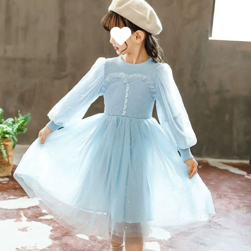 Весенние и осенние платья для девочек. Новинка 2025 года. Модные платья принцессы для маленьких девочек. Детские весенние и зимние платья Super Fairy. Осенние и зимние платья.