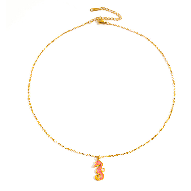 6g Weight 0.03µm Gold Plating Thickness Electroplated Gold Plating Process Golden Plated Plating Material 201 Stainless Steel Pendant Material Pendant Necklace Classification 201 Stainless Steel Chain Material cable chain Chain Type 1 Piece Quantity Holiday, Daily Occasion 201 Stainless Steel Material Starfish, Dolphin, Hippocampus Pattern Women's Gender Hip-Hop Style Plating Craft Cartoon Ocean Starfish Sea Horse Pendant Necklace Women's Luxury Dolphin Clavicle Chain DIY Jewelry Titanium Steel Animal Pattern 20