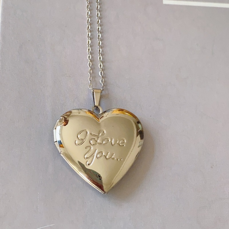 Casual, Daily Occasion 316 Stainless Steel , Titanium Steel Material 18K Gold Plated Rose Gold Plated White Gold Plated 316 Stainless Steel  Titanium Steel Ion Plating (IP) Letter Heart Shape IG Style Locket Necklace For Unisex