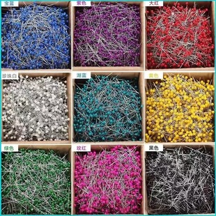 #800/box color pin pearl needle clothes vertical cutting fixed needle positioning needle manual pin setting needle