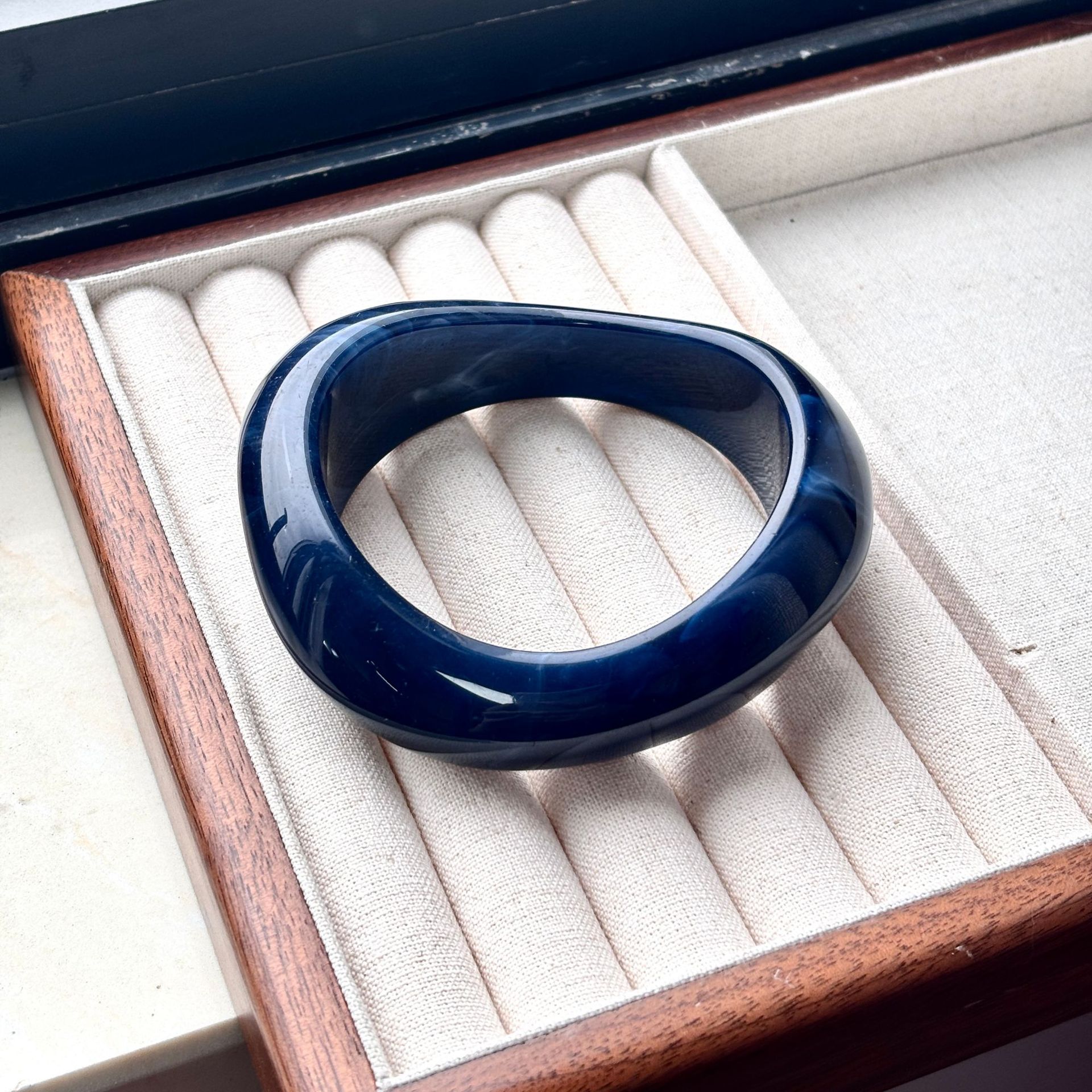 Deep blue brushed
