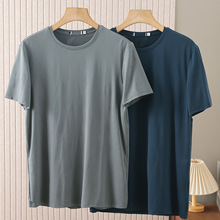 海撤柜六维高弹力冰丝T恤男夏季凉感印花运动休闲圆领短袖男2Y317