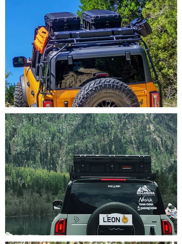 Roof equipment box 95 liters ROAM brand luggage net board step bag holder explosion-proof anti-fall off-road tool box